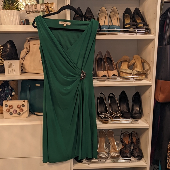 Dark Green Evan Picone Dress, Sive 4 - Picture 1 of 5